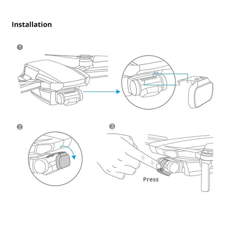 4枚セット PGYTECH P-12A-019 ND8 / 16 / 32 / 64 減光レンズフィルターセット DJI Mavic Miniドローンアクセサリー ND8 / 16 / 32 / 64 減光レンズ