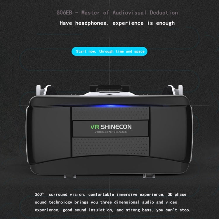 VR SHINECON G06EB バーチャルリアリティ 3Dビデオメガネ 4.7インチ～6.1インチスマートフォン対応 HiFiヘッドセット付き G06EB