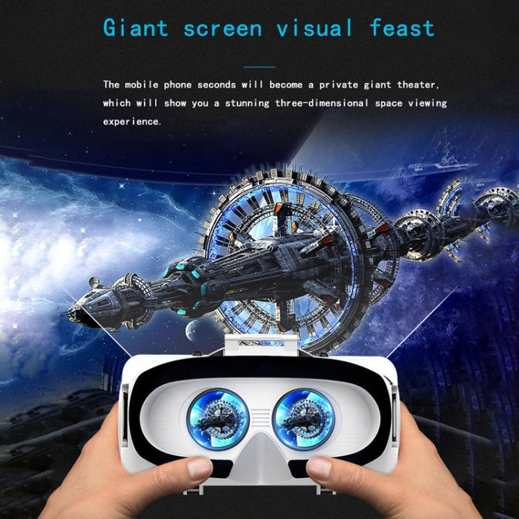 VR SHINECON G06EB バーチャルリアリティ 3Dビデオメガネ 4.7インチ～6.1インチスマートフォン対応 HiFiヘッドセット付き G06EB