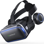 VR SHINECON G04E バーチャルリアリティ 3Dビデオメガネ 3.5インチ～6.0インチスマートフォン対応 HiFiヘッドセット付き