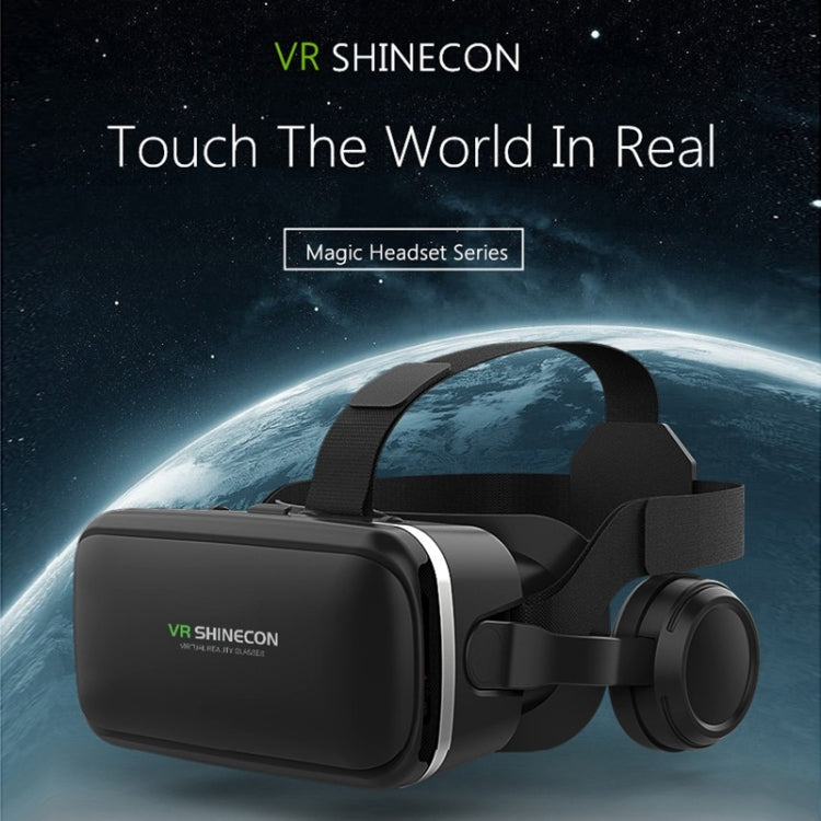 VR SHINECON G04E バーチャルリアリティ 3Dビデオメガネ 3.5インチ～6.0インチスマートフォン対応 HiFiヘッドセット付き