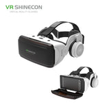 VR SHINECON G06E バーチャルリアリティ 3D ビデオグラス 4.7インチ～6.1インチスマートフォン対応 ヘッドセット付き, G06E