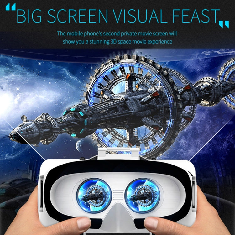 VR SHINECON G06E バーチャルリアリティ 3D ビデオグラス 4.7インチ～6.1インチスマートフォン対応 ヘッドセット付き, G06E