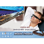 VISION-800 Android 4.4 1GB+2GB スーパー スマート レチナグラス 3D VR バーチャルリアリティヘッドセット 5.0MPカメラ搭載 WiFi、Bluetooth、TFカード、ビデオ録画対応