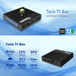 Tanix X4 Android 11スマートTVボックス、Amlogic S905X4クアッドコア、4GB+32GB、デュアルWiFi、BT、4GB+32GB