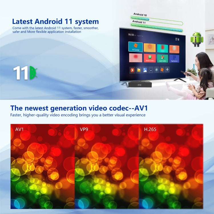 Tanix X4 Android 11スマートTVボックス、Amlogic S905X4クアッドコア、4GB+32GB、デュアルWiFi、BT、4GB+32GB