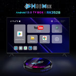 H96 Max 8K ウルトラHD スマートTVボックス Android 13.0 メディアプレーヤー リモコン付き、RK3528 クアッドコア、4GB+64GB、4GB+64GB