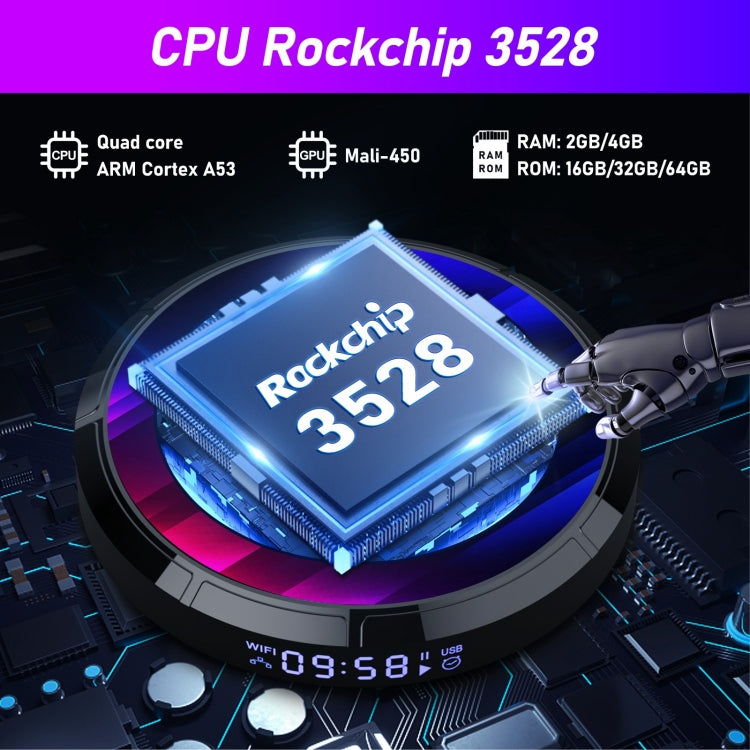 H96 Max 8K ウルトラHD スマートTVボックス Android 13.0 メディアプレーヤー リモコン付き、RK3528 クアッドコア、4GB+64GB、4GB+64GB
