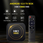 HK1 RBOX-H8S 4K ウルトラHD Android 12.0 スマートTVボックス リモコン付き、Allwinner H618 クアッドコア、4GB+64GB、4GB+64GB