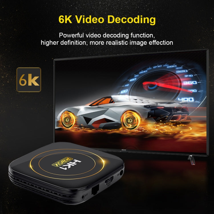 HK1 RBOX-H8S 4K ウルトラHD Android 12.0 スマートTVボックス リモコン付き、Allwinner H618 クアッドコア、4GB+64GB、4GB+64GB