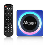 アクリル X88 Pro 13 8K ウルトラHD Android 13.0 スマートTVボックス リモコン付き、RK3528 クアッドコア、4G+32GB、4G+32GB