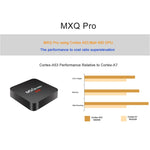 MXQ PROi 1080P 4K HD スマートTVボックス リモコン付き、Android 7.1 S905W クアッドコア Cortex-A53 最大2GHz、RAM: 2GB、ROM: 16GB、WiFi対応、UKプラグ、2GB+16GB、UKプラグ