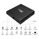X96 Air 8K スマートTVボックス Android 9.0 メディアプレーヤー リモコン付き、クアッドコア Amlogic S905X3、RAM: 4GB、ROM: 64GB、デュアルバンドWiFi、Bluetooth、AUプラグ、4GB+64GB