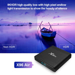 X96 Air 8K スマートTVボックス Android 9.0 メディアプレーヤー リモコン付き、クアッドコア Amlogic S905X3、RAM: 4GB、ROM: 64GB、デュアルバンドWiFi、Bluetooth、AUプラグ、4GB+64GB