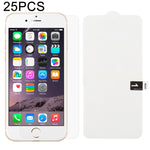 25枚セット ソフトハイドロゲルフィルム フルカバー フロントプロテクター アルコール綿＋スクラッチカード付き、iPhone 6 / 7 / 8用(25枚)、iPhone 6 Plus用(25枚)、iPhone 7 Plus / 8 Plus用(25枚)、iPhone X / XS用(25枚)、iPhone XR用(25枚)、iPhone XS Max用