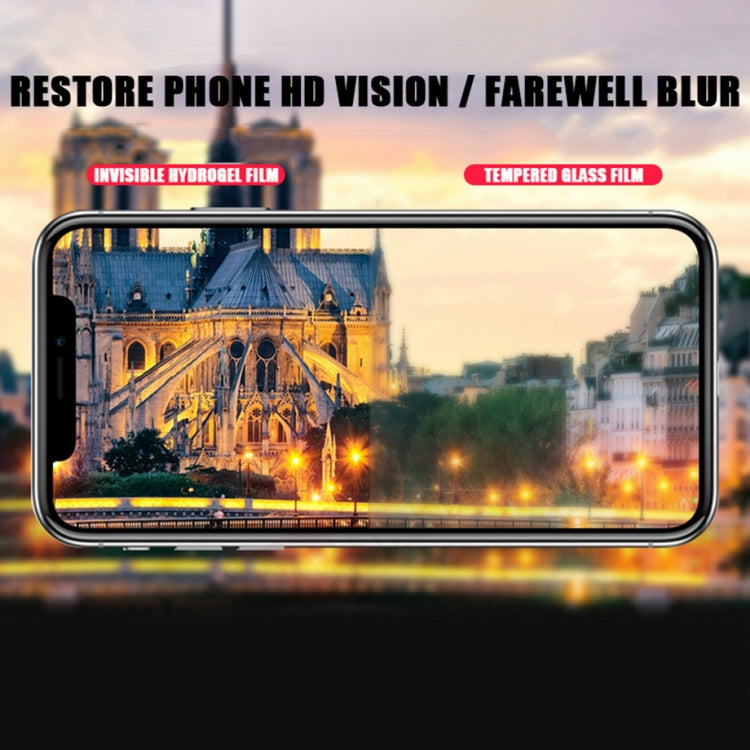 25枚セット ソフトハイドロゲルフィルム フルカバー フロントプロテクター アルコール綿＋スクラッチカード付き、iPhone 6 / 7 / 8用(25枚)、iPhone 6 Plus用(25枚)、iPhone 7 Plus / 8 Plus用(25枚)、iPhone X / XS用(25枚)、iPhone XR用(25枚)、iPhone XS Max用