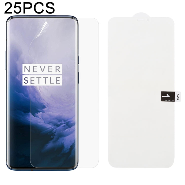 25枚セット ソフトハイドロゲルフィルム フルカバー フロントプロテクター アルコール綿＋スクラッチカード付き、iPhone 6 / 7 / 8用(25枚)、iPhone 6 Plus用(25枚)、iPhone 7 Plus / 8 Plus用(25枚)、iPhone X / XS用(25枚)、iPhone XR用(25枚)、iPhone XS Max用