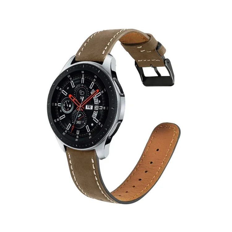 ラウンドテール本革交換ストラップ Samsung Galaxy Watch 3 41mm / 45mm / 42mm / 46mm対応