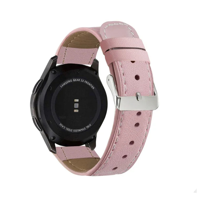 Samsung Galaxy Watch Active / Active 2 40mm / Active 2 44mm用 ラウンドテール本革交換ストラップ