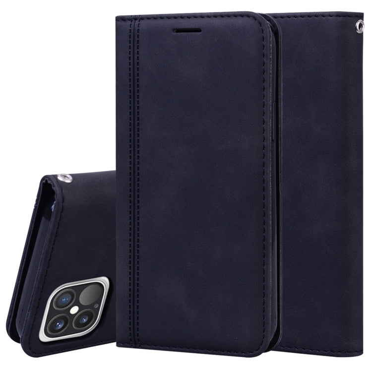 Frosted Business Magnetic Horizontal Flip PU Leather Case with Holder & Card Slot & Lanyard, For iPhone 12 mini, For iPhone 12 / 12 Pro, For iPhone 12 Pro Max