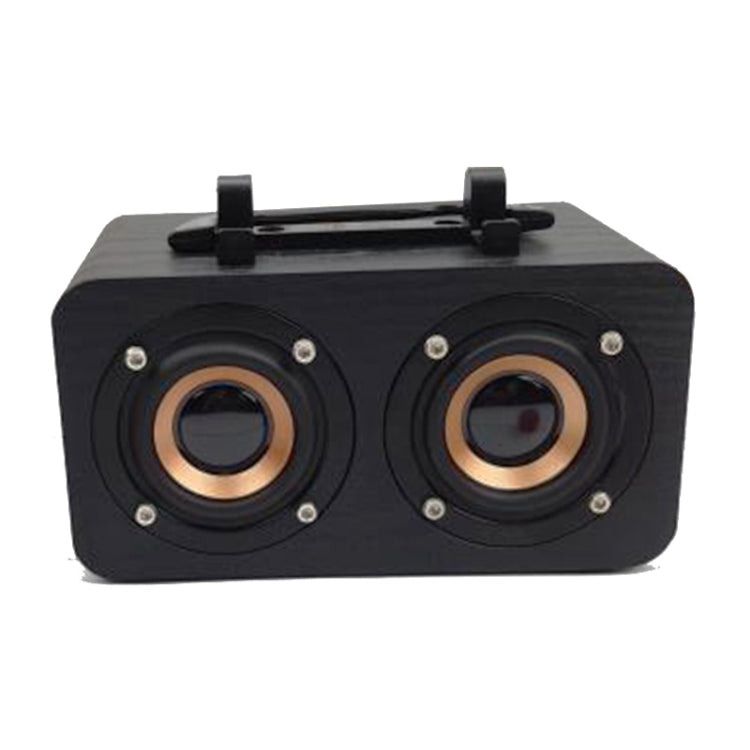 FT-4002 木製ワイヤレス Bluetoothポータブルレトロサブウーファースピーカー TFカード＆USB MP3再生対応 ブラック木目、イエロウッド目、レッド木目