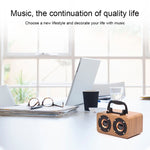 FT-4002 木製ワイヤレス Bluetoothポータブルレトロサブウーファースピーカー TFカード＆USB MP3再生対応 ブラック木目、イエロウッド目、レッド木目