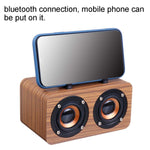FT-4002 木製ワイヤレス Bluetoothポータブルレトロサブウーファースピーカー TFカード＆USB MP3再生対応 ブラック木目、イエロウッド目、レッド木目