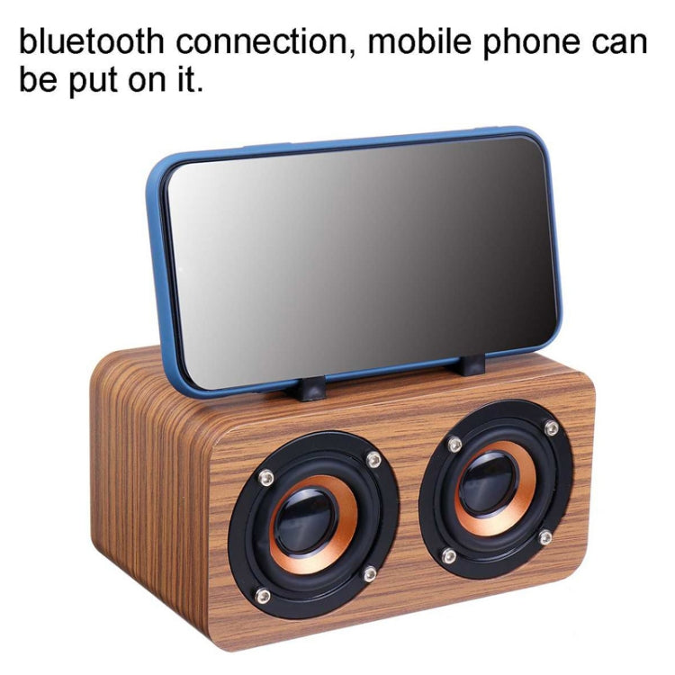 FT-4002 木製ワイヤレス Bluetoothポータブルレトロサブウーファースピーカー TFカード＆USB MP3再生対応 ブラック木目、イエロウッド目、レッド木目