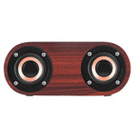 Q8 Bluetooth 4.2 クラシック木製ダブルホーン Bluetoothスピーカー Q8（レッド木目）、Q8（ウォールナット目）