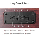 Q8 Bluetooth 4.2 クラシック木製ダブルホーン Bluetoothスピーカー Q8（レッド木目）、Q8（ウォールナット目）