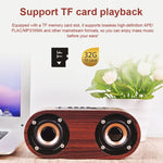 Q8 Bluetooth 4.2 クラシック木製ダブルホーン Bluetoothスピーカー Q8（レッド木目）、Q8（ウォールナット目）