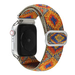 メタル日本製バックル伸縮ナイロン交換用ウォッチバンド、Apple Watch シリーズ7 45mm / 6 & SE & 5 & 4 44mm / 3 & 2 & 1 42mm用、Apple Watch シリーズ8&7 41mm / SE 2&6&SE&5&4 40mm / 3&2&1 38mm用