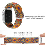 メタル日本製バックル伸縮ナイロン交換用ウォッチバンド、Apple Watch シリーズ7 45mm / 6 & SE & 5 & 4 44mm / 3 & 2 & 1 42mm用、Apple Watch シリーズ8&7 41mm / SE 2&6&SE&5&4 40mm / 3&2&1 38mm用