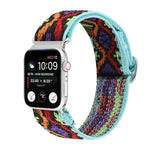 メタル日本製バックル伸縮ナイロン交換用ウォッチバンド、Apple Watch シリーズ7 45mm / 6 & SE & 5 & 4 44mm / 3 & 2 & 1 42mm用、Apple Watch シリーズ8&7 41mm / SE 2&6&SE&5&4 40mm / 3&2&1 38mm用
