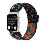 メタル日本製バックル伸縮ナイロン交換用ウォッチバンド、Apple Watch シリーズ7 45mm / 6 & SE & 5 & 4 44mm / 3 & 2 & 1 42mm用、Apple Watch シリーズ8&7 41mm / SE 2&6&SE&5&4 40mm / 3&2&1 38mm用