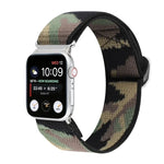 メタル日本製バックル伸縮ナイロン交換用ウォッチバンド、Apple Watch シリーズ7 45mm / 6 & SE & 5 & 4 44mm / 3 & 2 & 1 42mm用、Apple Watch シリーズ8&7 41mm / SE 2&6&SE&5&4 40mm / 3&2&1 38mm用