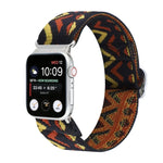 メタル日本製バックル伸縮ナイロン交換用ウォッチバンド、Apple Watch シリーズ7 45mm / 6 & SE & 5 & 4 44mm / 3 & 2 & 1 42mm用、Apple Watch シリーズ8&7 41mm / SE 2&6&SE&5&4 40mm / 3&2&1 38mm用