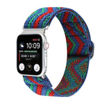 メタル日本製バックル伸縮ナイロン交換用ウォッチバンド、Apple Watch シリーズ7 45mm / 6 & SE & 5 & 4 44mm / 3 & 2 & 1 42mm用、Apple Watch シリーズ8&7 41mm / SE 2&6&SE&5&4 40mm / 3&2&1 38mm用
