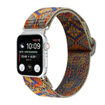 メタル日本製バックル伸縮ナイロン交換用ウォッチバンド、Apple Watch シリーズ7 45mm / 6 & SE & 5 & 4 44mm / 3 & 2 & 1 42mm用、Apple Watch シリーズ8&7 41mm / SE 2&6&SE&5&4 40mm / 3&2&1 38mm用