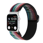 メタル日本製バックル伸縮ナイロン交換用ウォッチバンド、Apple Watch シリーズ7 45mm / 6 & SE & 5 & 4 44mm / 3 & 2 & 1 42mm用、Apple Watch シリーズ8&7 41mm / SE 2&6&SE&5&4 40mm / 3&2&1 38mm用