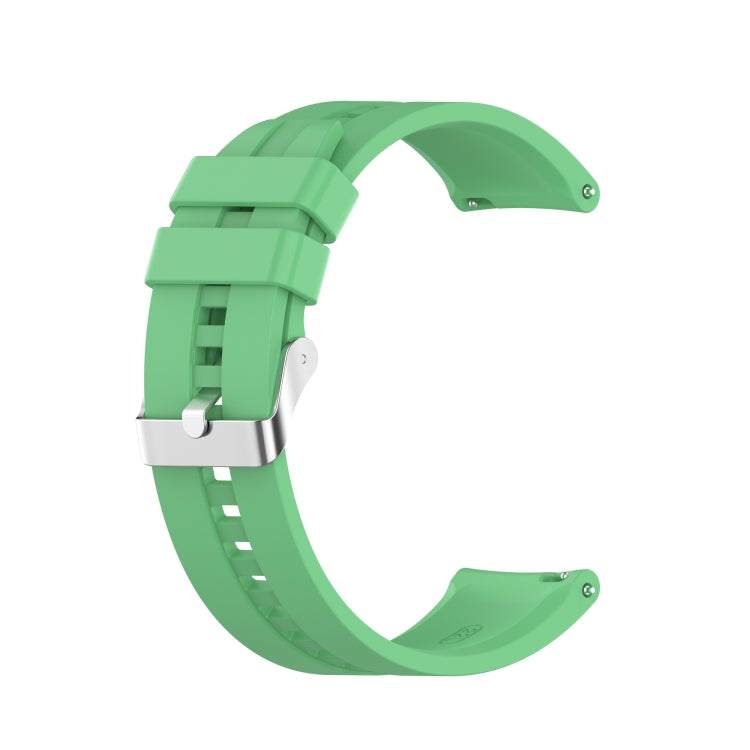 For Huawei Watch GT 2 46mm Silicone Replacement Wrist Strap Watchband, with Black Buckle, with Silver Buckle