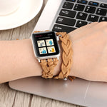 手織りレザーウォッチバンド Apple Watch Series 6 & SE & 5 & 4 40mm / 3 & 2 & 1 38mm用、Apple Watch Series 7 41mm / 6 & SE & 5 & 4 40mm / 3 & 2 & 1 38mm用、Apple Watch Series 8&7 41mm / SE 2&6&SE&5&4 40mm / 3&2&1 38mm用