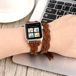 手織りレザーウォッチバンド Apple Watch Series 6 & SE & 5 & 4 40mm / 3 & 2 & 1 38mm用、Apple Watch Series 7 41mm / 6 & SE & 5 & 4 40mm / 3 & 2 & 1 38mm用、Apple Watch Series 8&7 41mm / SE 2&6&SE&5&4 40mm / 3&2&1 38mm用