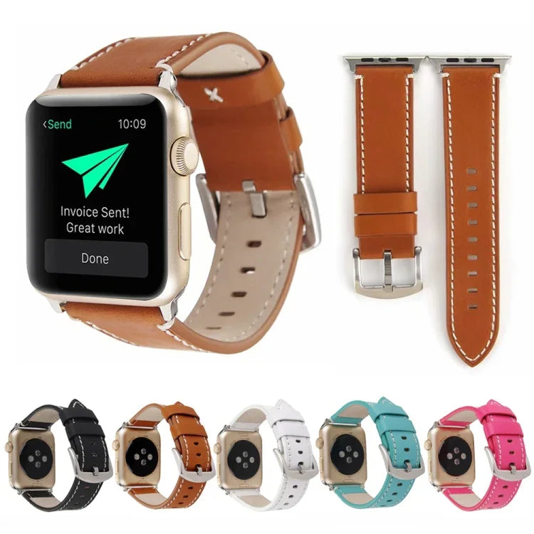 カーフスキン本革ウォッチバンド Apple Watch Series 6 & SE & 5 & 4 44mm / 3 & 2 & 1 42mm用、Apple Watch Series 7 45mm / 6 & SE & 5 & 4 44mm / 3 & 2 & 1 42mm用