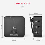 YELANGU MX5 2.4Gライブ配信インタビュー撮影用ワイヤレス録音マイク