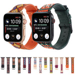エスニックレザーウォッチバンド Apple Watch Series 6 & SE & 5 & 4 40mm / 3 & 2 & 1 38mm用、Apple Watch Series 7 41mm / 6 & SE & 5 & 4 40mm / 3 & 2 & 1 38mm用