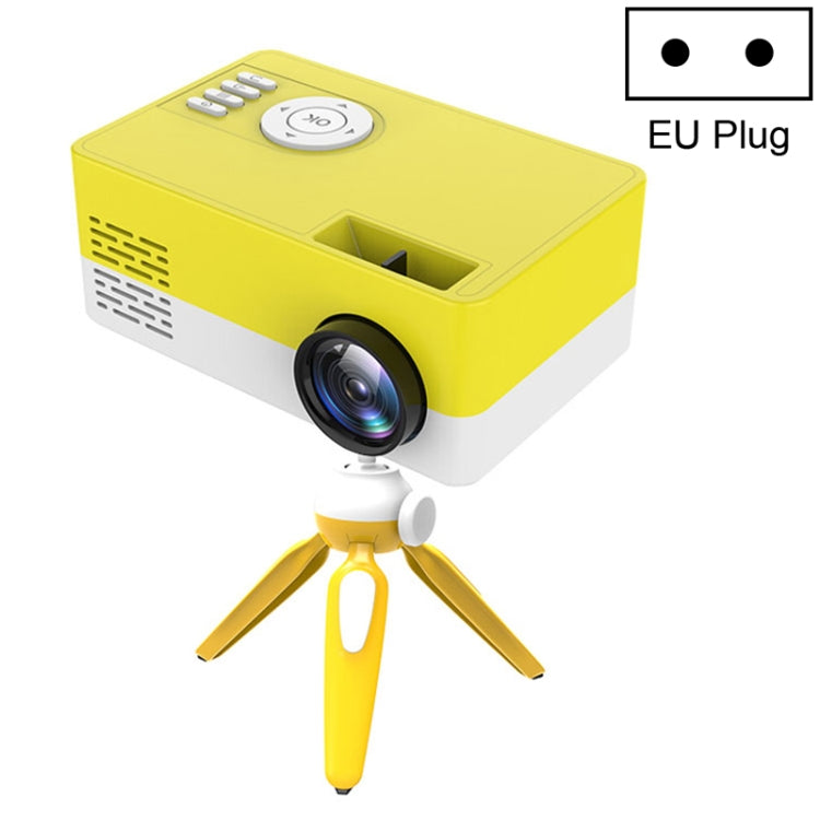 J15 1920x1080P HD家庭用ミニLEDプロジェクター 三脚マウント対応 AV/HDMI×1/USB×1/TF×1、EUプラグ、USプラグ、UKプラグ、AUプラグ