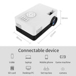 J15 1920x1080P HD家庭用ミニLEDプロジェクター 三脚マウント対応 AV/HDMI×1/USB×1/TF×1、EUプラグ、USプラグ、UKプラグ、AUプラグ