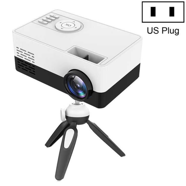 J15 1920x1080P HD家庭用ミニLEDプロジェクター 三脚マウント対応 AV/HDMI×1/USB×1/TF×1、EUプラグ、USプラグ、UKプラグ、AUプラグ