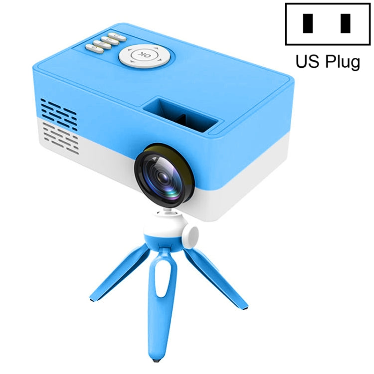 J15 1920x1080P HD家庭用ミニLEDプロジェクター 三脚マウント対応 AV/HDMI×1/USB×1/TF×1、EUプラグ、USプラグ、UKプラグ、AUプラグ
